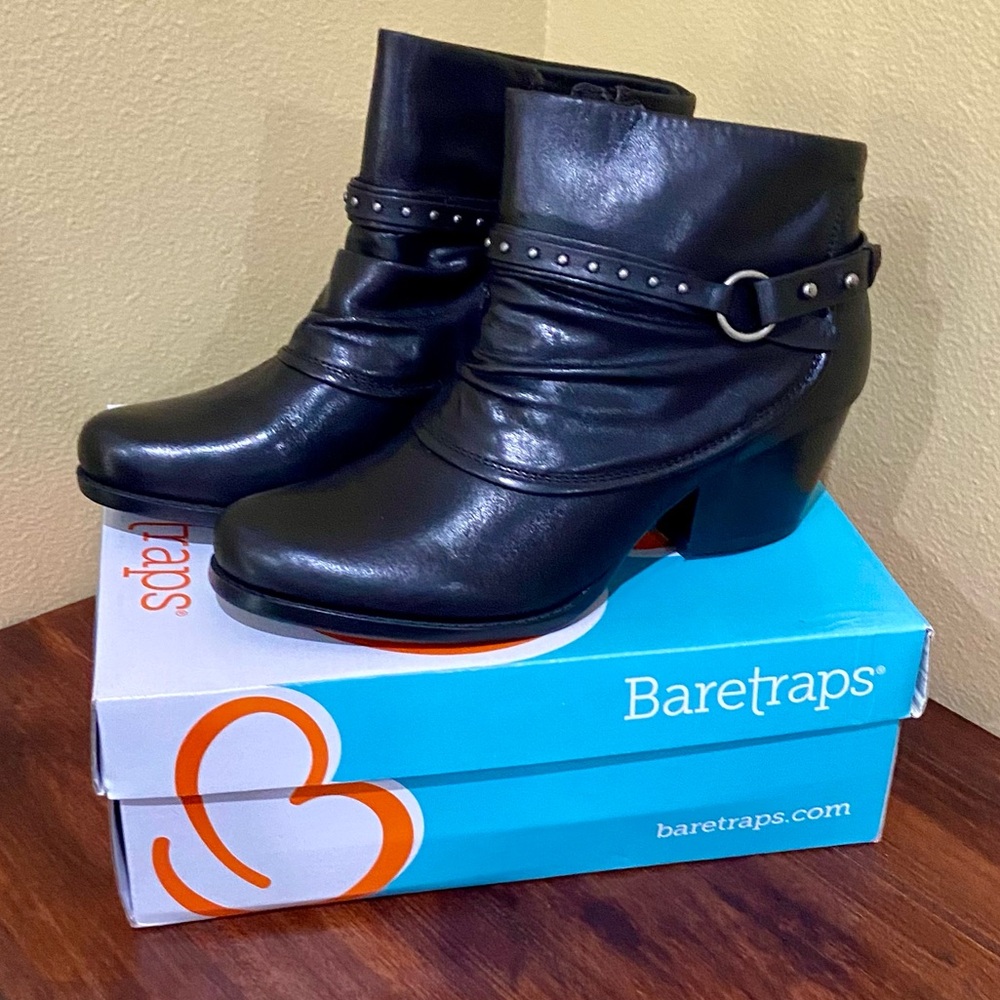 Baretraps Rosea ankle boots black NEW IN BOX women’s 9 M.